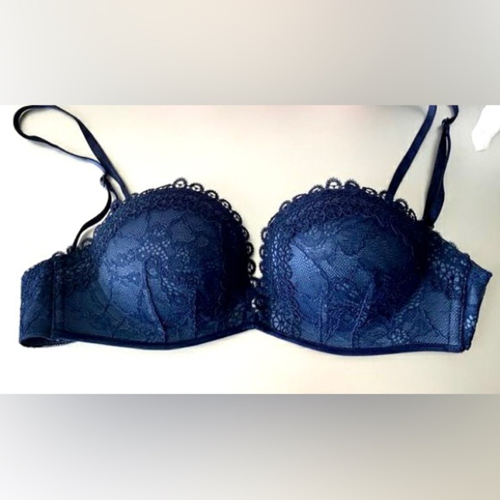 Navy Strapless Bombshell Bra